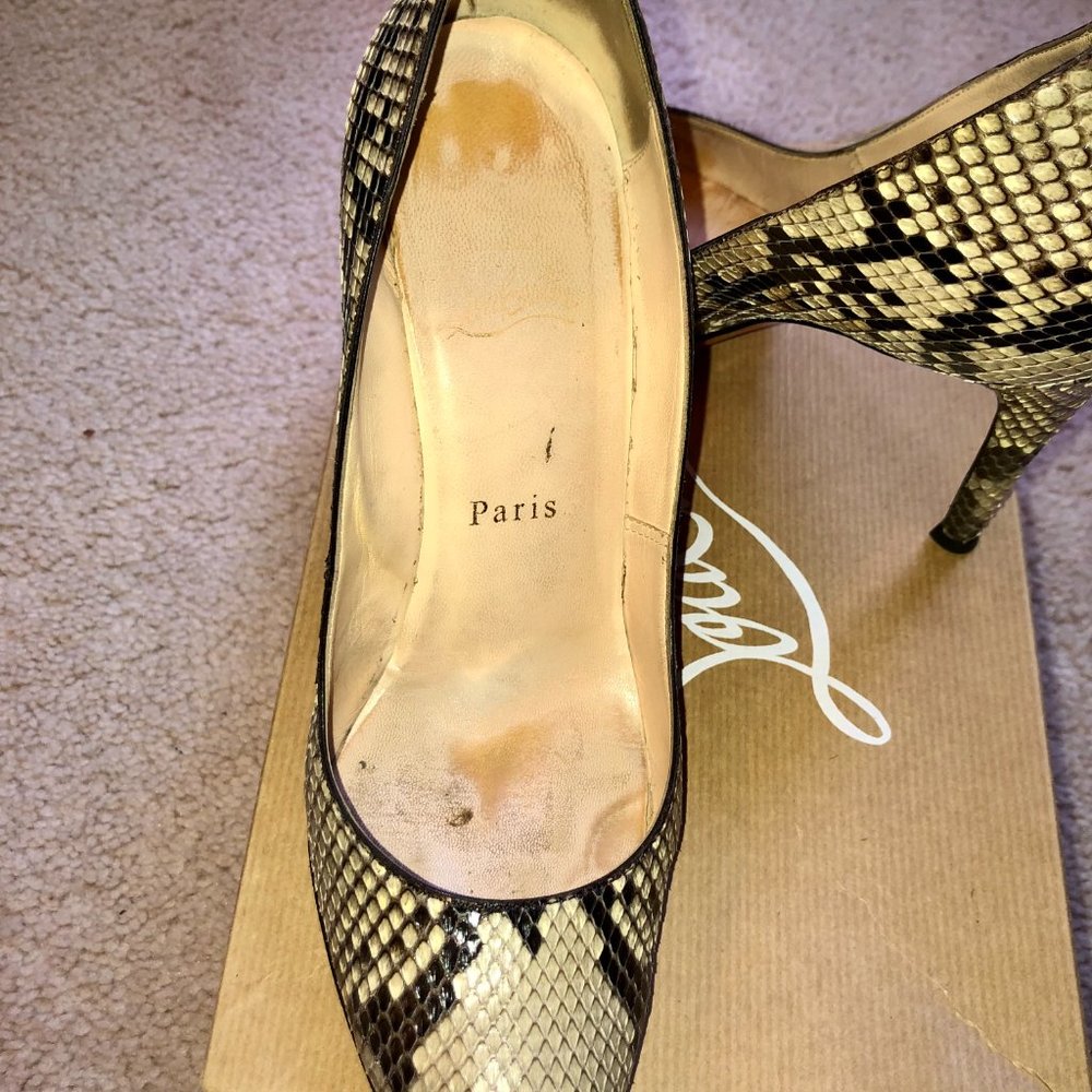 Christian Louboutin Python Lucido Simple Pumps 100 - image 3